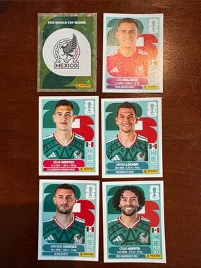 Panini FIFA Mexico Team Stickers Set